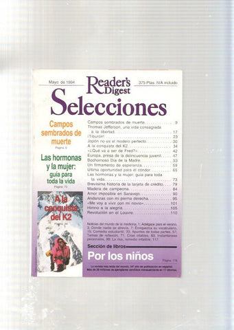 Selecciones Reader s Digest, mayo 1994: Campos sembrados de