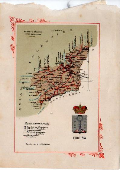 LAMINA V32097: Mapa de la Provincia de La Coruña