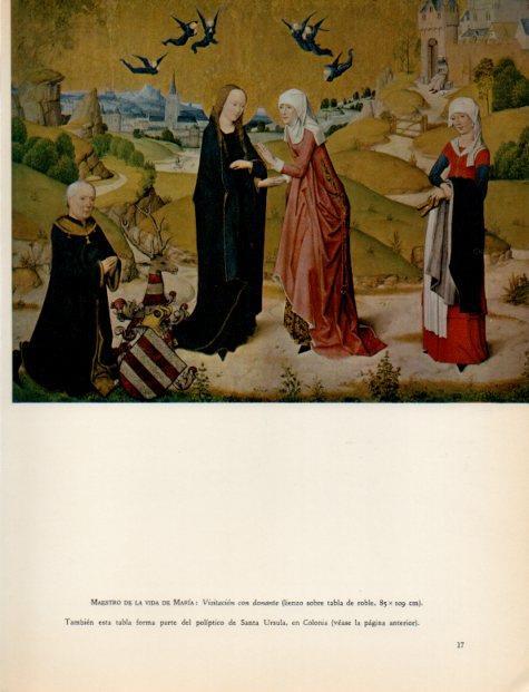 LAMINA V32983: Visitacion deon donante por Maestro de la Vida de Maria