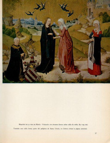 LAMINA V32983: Visitacion deon donante por Maestro de la Vida de Maria