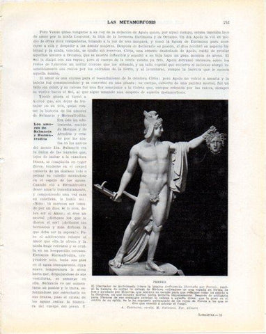 LAMINA V34287: Perseo escultura por A. Casanova