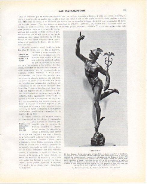 LAMINA V34281: Mercurio escultura por G. Bologna