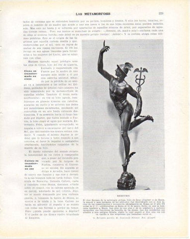 LAMINA V34281: Mercurio escultura por G. Bologna