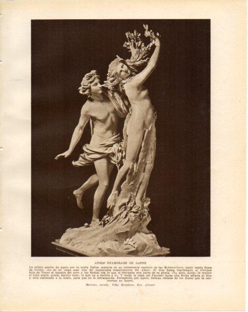 LAMINA V34278: Apolo enamorado de Dafne escultura por Bernini