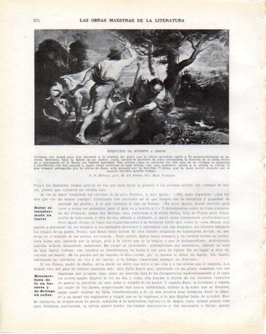 LAMINA V34277: Mercurio da muerte a Argos por Rubens
