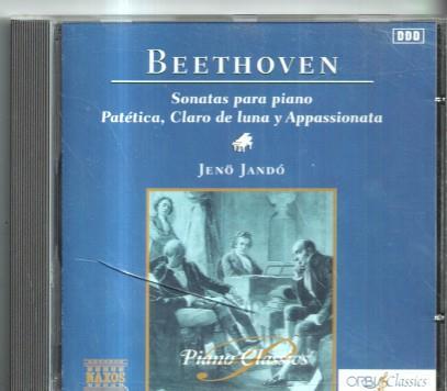 CD MUSICA: BEETHOVEN: Sonatas para piano, patetica, claro de luna y appassionata