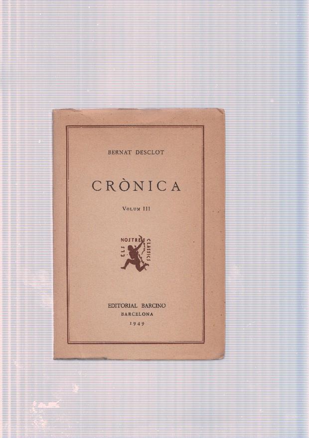 Cronica Volum III de Bernat Desclot