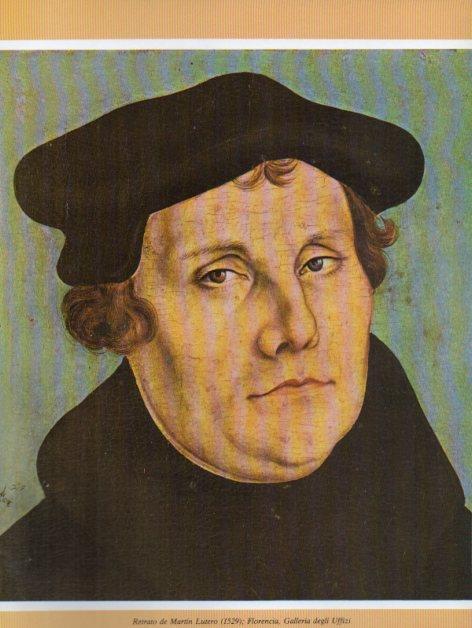 LAMINA V35688: Retrato de Martin Lutero por Lucas Cranach el Viejo