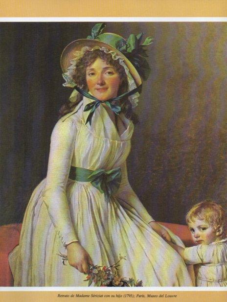 LAMINA V35694: Retrato de Madame Seriziat con su hijo por Jacques Louis David