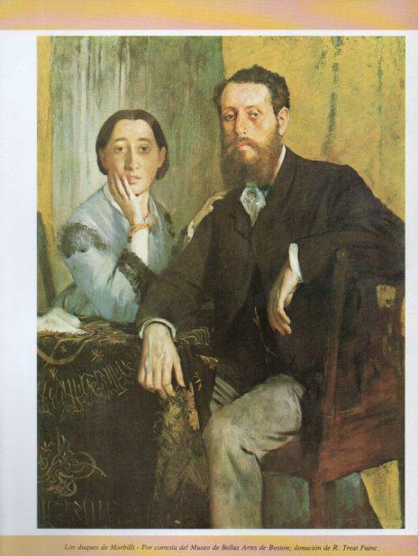 LAMINA V35695: Los duques de Morbilli por Degas