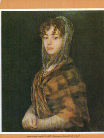 LAMINA V35705: Mujer del chal amarillo por Goya