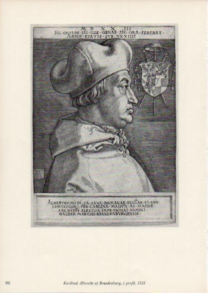 LAMINA V35679: Albrecht Durer. Kardinal Albrecht af Brandenburg, i profil