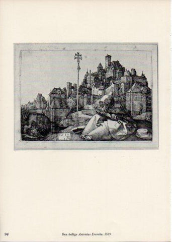 LAMINA V35678: Albrecht Durer. Den hellige Antonius Eremita