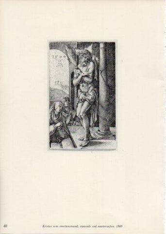 LAMINA V35655: Albrecht Durer. Kristus som smertensmand, staaende ved martersojlen