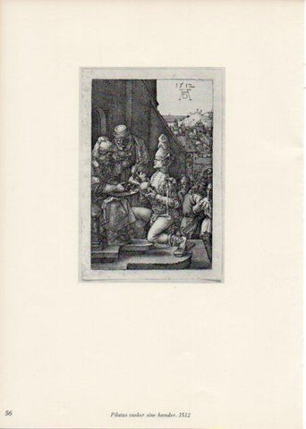 LAMINA V35659: Albrecht Durer. Pilatus vasker sine hoender