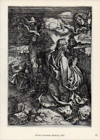 LAMINA V35670: Albrecht Durer. Kristus i Getsemane