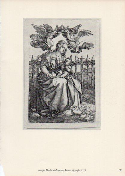 LAMINA V35671: Albrecht Durer. Jomfru Maria med barnet, kronet af engle
