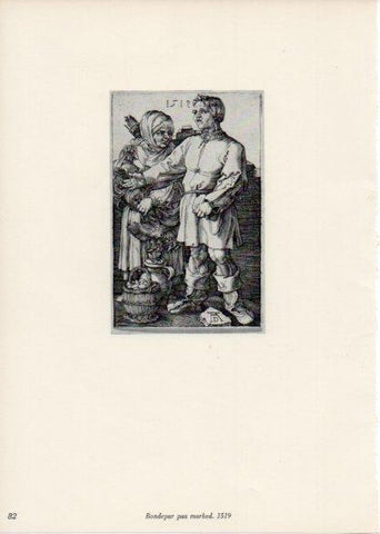 LAMINA V35672: Albrecht Durer. Bondepar paa marked