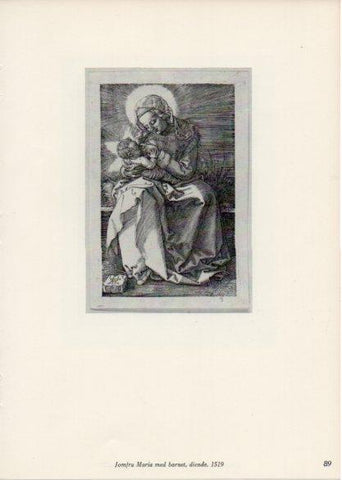 LAMINA V35676: Albrecht Durer. Jomfru Maria med barnet, diende