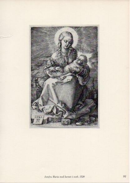 LAMINA V35677: Albrecht Durer. Jomfru Maria med barnet i svob
