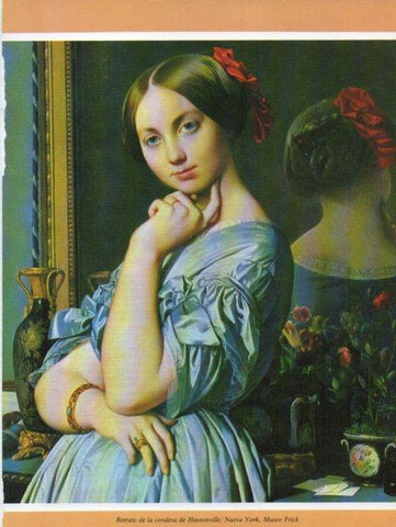 LAMINA V35711: Retrato de la condesa de Hassonville por Dominique Ingres
