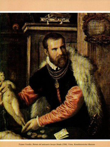 LAMINA V35753: Retrato del anticuario Jacopo Strada por Tiziano