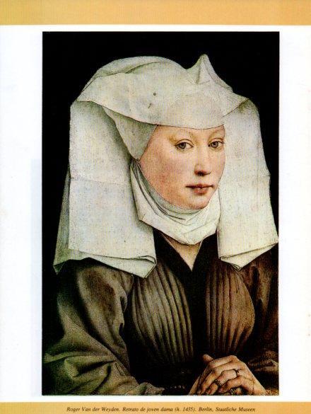 LAMINA V35758: Retrato de joven dama por Van der Weyden