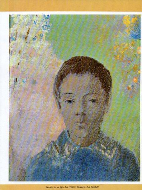 LAMINA V35739: Retrato de su hijo Ari por Odilon Redon