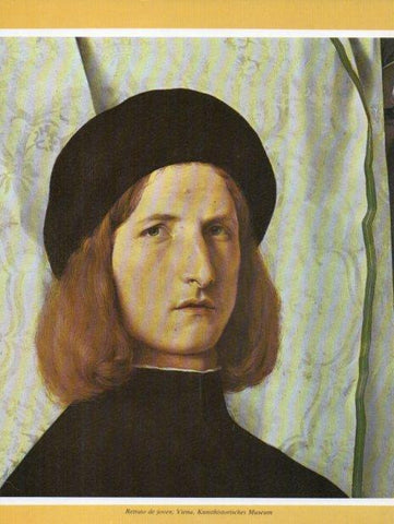 LAMINA V35715: Retrato de joven por Lorenzo Lotto