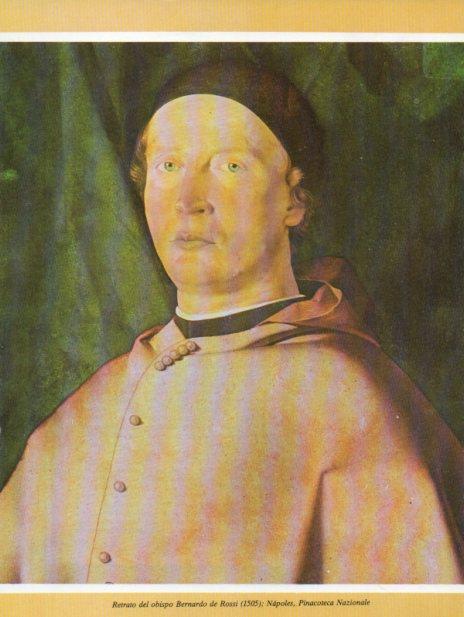 LAMINA V35717: Retrato del obispo Bernardo de Rossi por L. Lotto