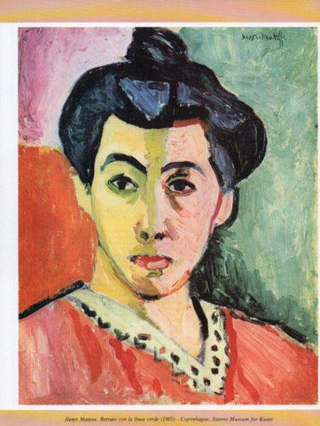 LAMINA V35718: Retrato con la linea verde por H. Matisse