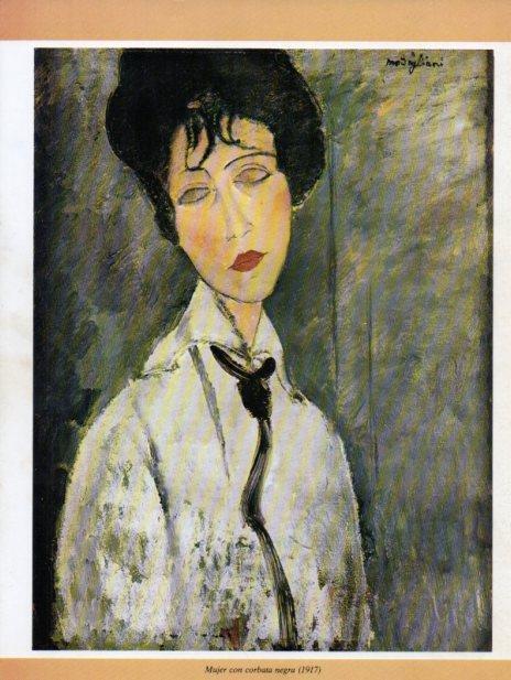 LAMINA V35721: Mujer con corbata negra por Modigliani