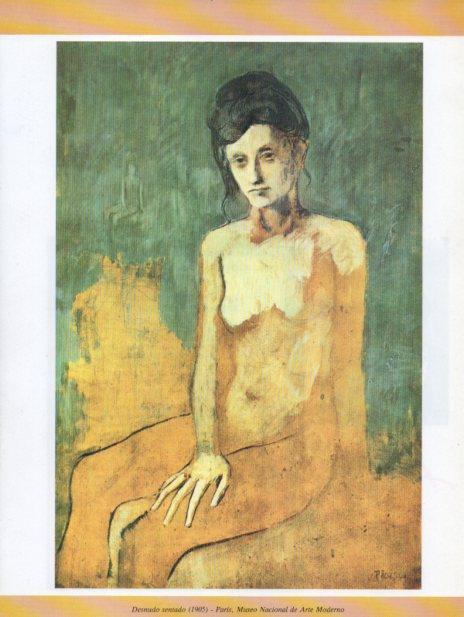 LAMINA V35729: Desnudo sentado por Picasso