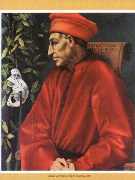 LAMINA V35737: Retrato de Cosme el Viejo por Pontormo