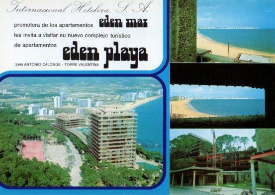 LAMINA V35563: Publicidad Internacional Hotelera apartamentos Eden Mar, San Antonio Calonge