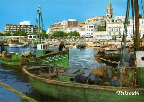 LAMINA V35565: Vista parcial del puerto de Palamos, Gerona