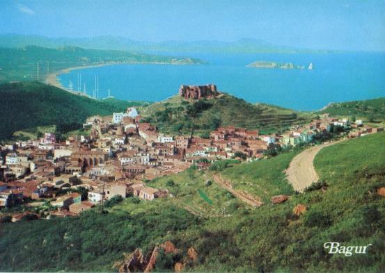 LAMINA V35570: Vista aerea de Bagur, Gerona