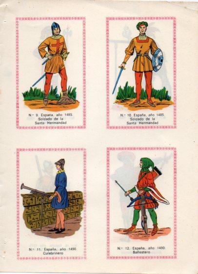 LAMINA V35529: Soldado Santa Hermandad, Culebrinero y Ballestero