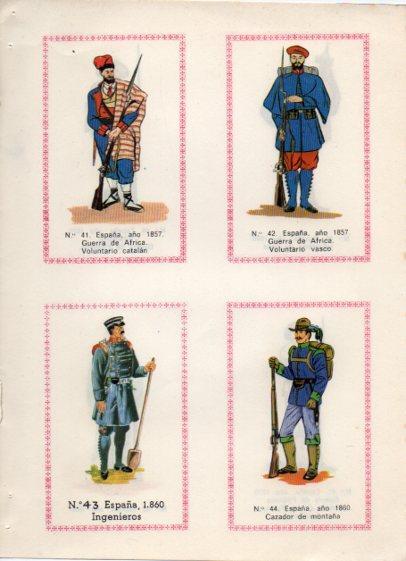 LAMINA V35533: Soldado voluntario catalan y vasco, ingeniero y cazador de montaña