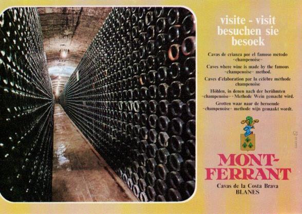 LAMINA V35553: Publicidad Mont-Ferrant Caves en Blanes