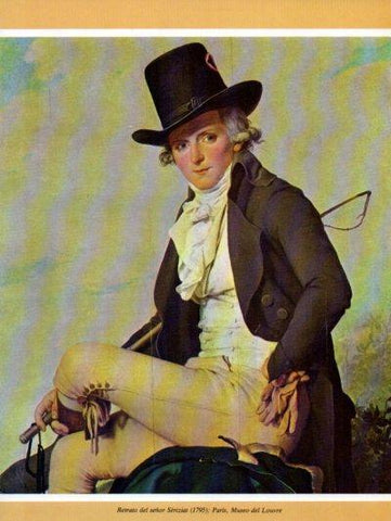 LAMINA V35769: Retrato del señor Seriziat por Jacques Louis David
