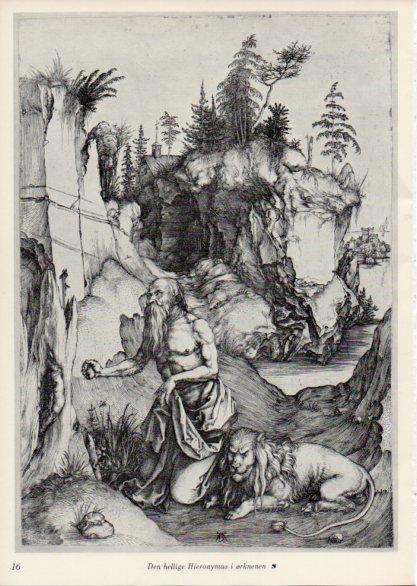 LAMINA V35639: Albrecht Durer. Den hellige Hieronymus i orkenen