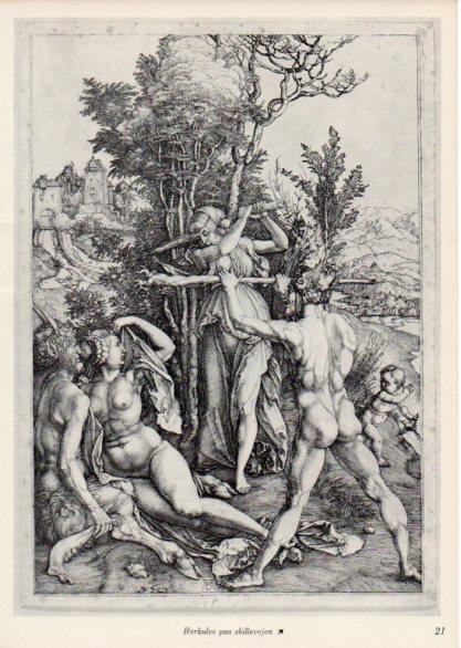 LAMINA V35642: Albrecht Durer. Herkules paa skillevejen