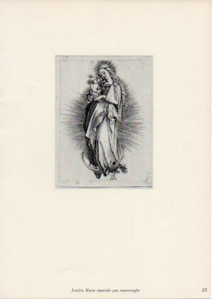 LAMINA V35643: Albrecht Durer. Jomfru Maria staaende paa maaneseglet