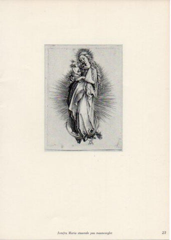 LAMINA V35643: Albrecht Durer. Jomfru Maria staaende paa maaneseglet