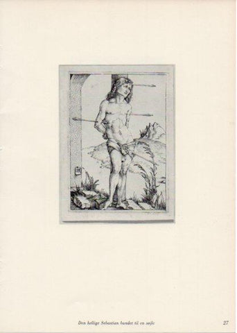 LAMINA V35645: Albrecht Durer. Den hellige Sebastian bundet til en sojle