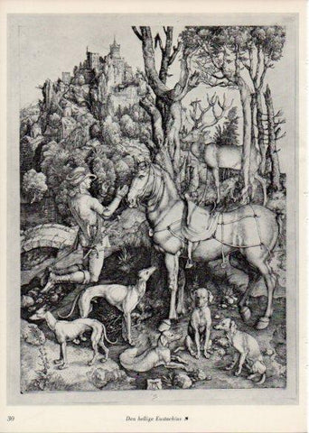 LAMINA V35646: Albrecht Durer. Den Hellige Eustachius