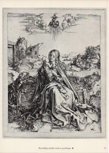LAMINA V35634: Albrecht Durer. Den hellige familie med en groeshoppe