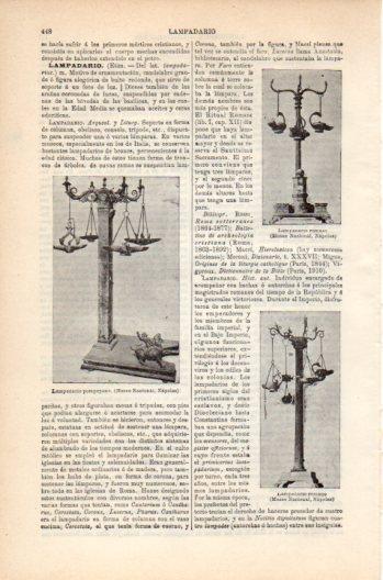 LAMINA V36121: Lampadario de Pompeya