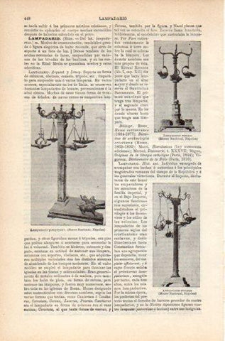LAMINA V36121: Lampadario de Pompeya